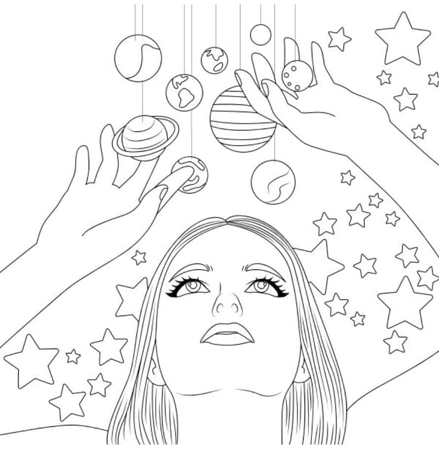 Estetický k Vymalování omalovánka