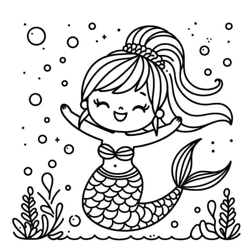 Fantastická Mořská panna omalovánka