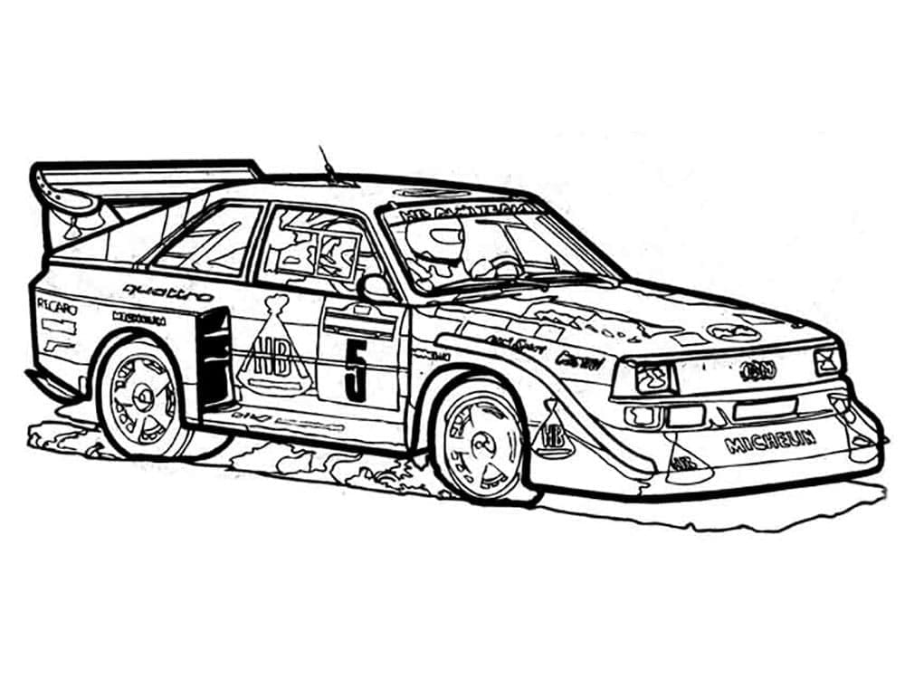 Fantastické Závodní Auto omalovánka