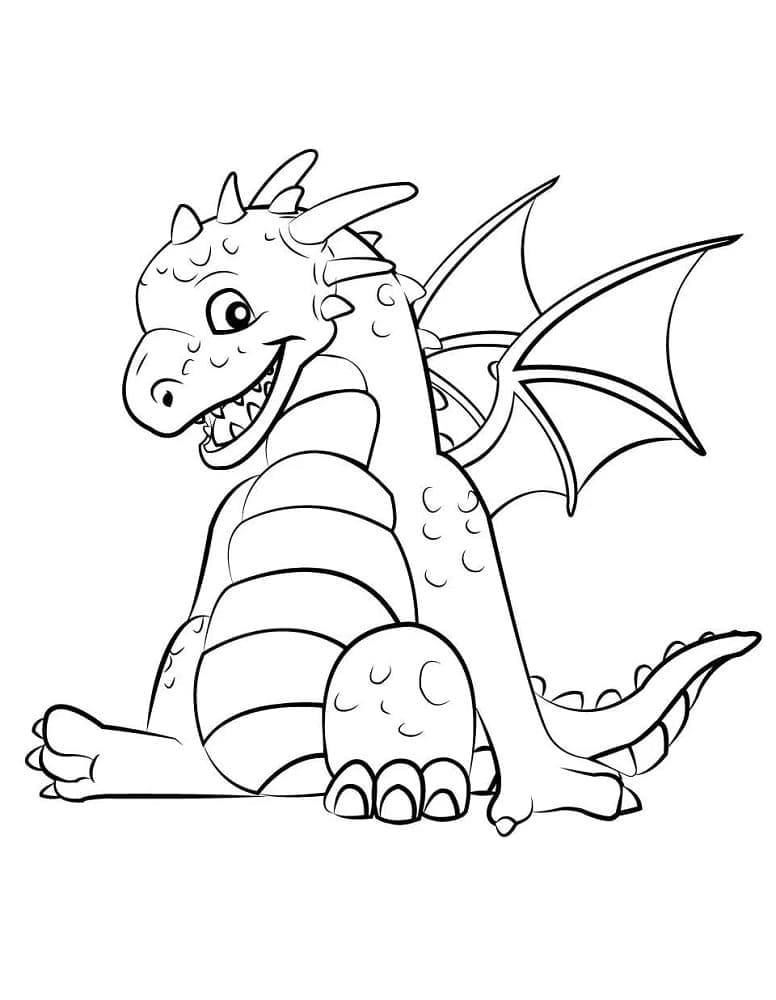 Fantastický Drak omalovánka