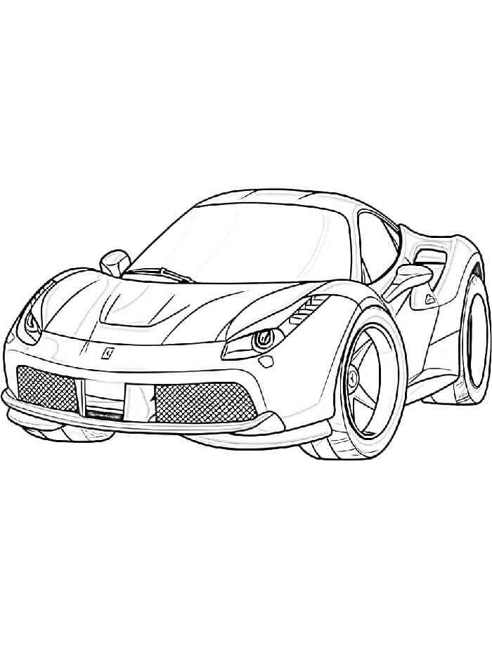 Ferrari Obrázek omalovánka