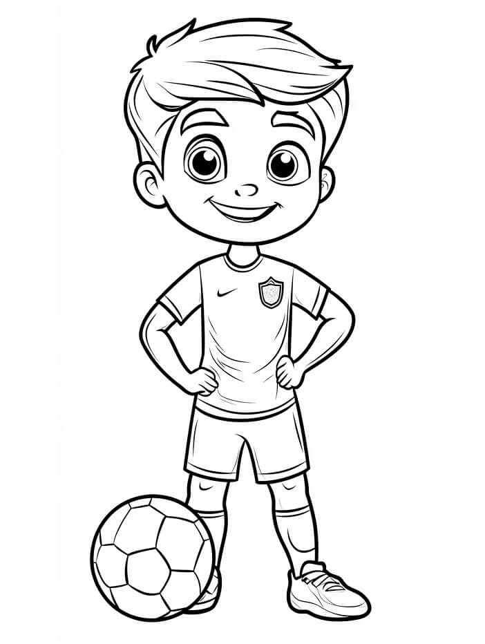 Fotbal Tisknutelný pro Děti omalovánka