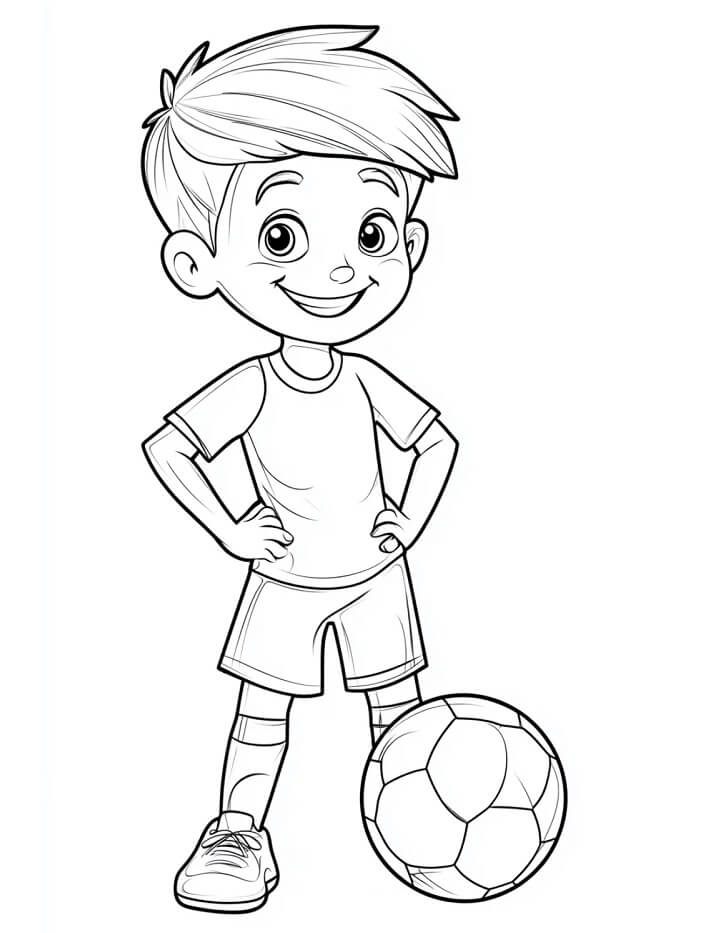 Fotbal Tisknutelný omalovánka