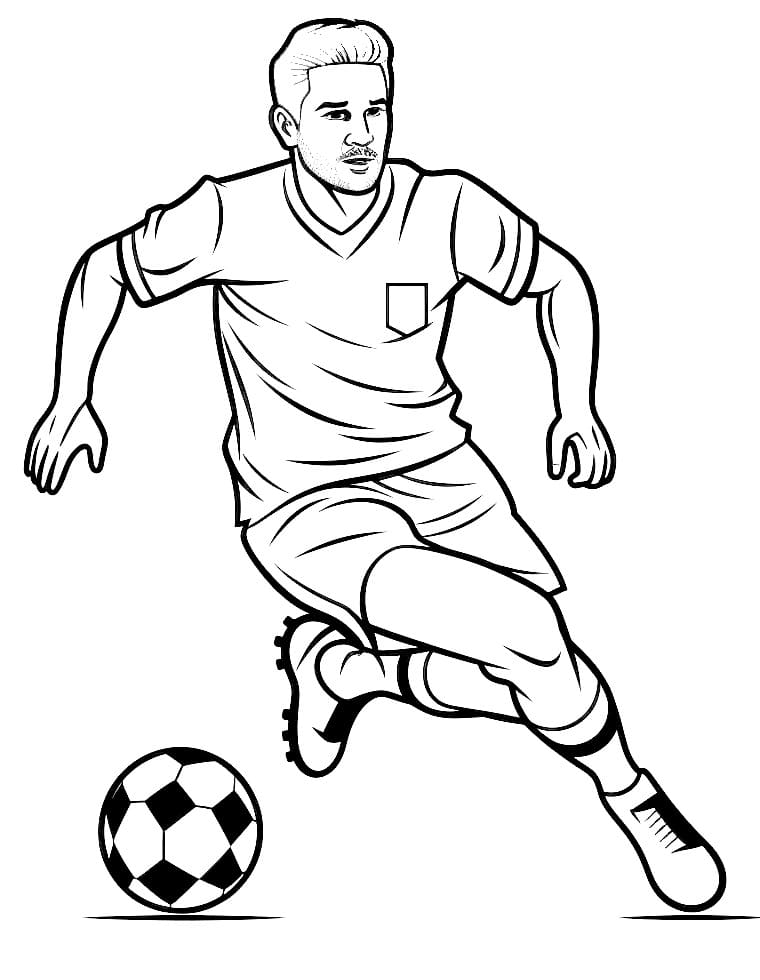 Fotbal Vymalovatelné pro Děti omalovánka