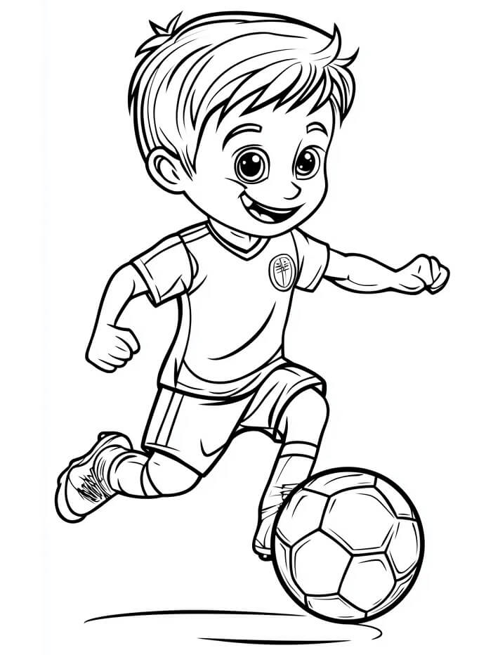 Fotbal Zdarma pro Děti omalovánka