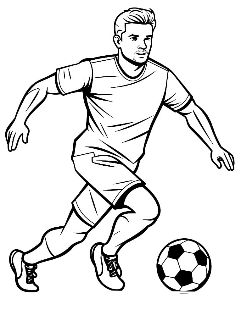 Fotbal pro 3leté Děti omalovánka