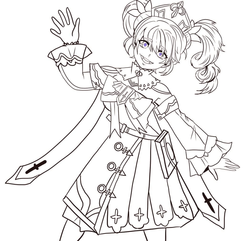 Genshin Impact Zdarama omalovánka