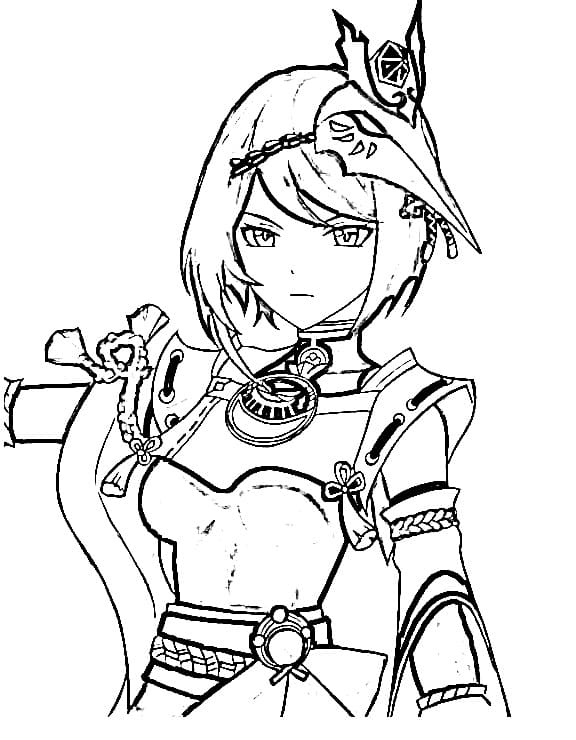 Genshin Impact Zdarma Tisknutelný omalovánka