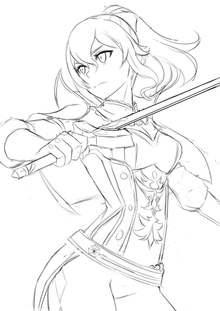 Genshin Impact Zdarma Vymalovatelné Obrázek omalovánka