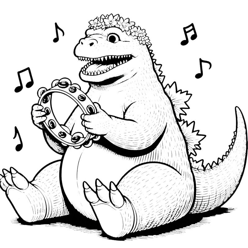 Godzilla (3) omalovánka