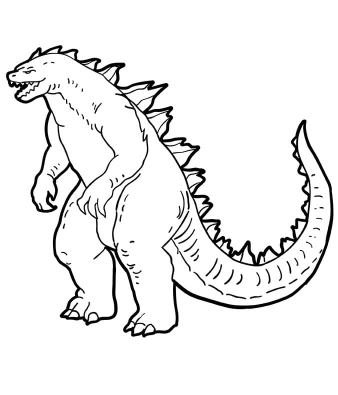 Godzilla pro 4leté Děti omalovánka