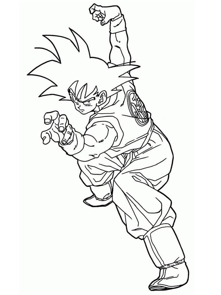 Goku Zdarma omalovánka