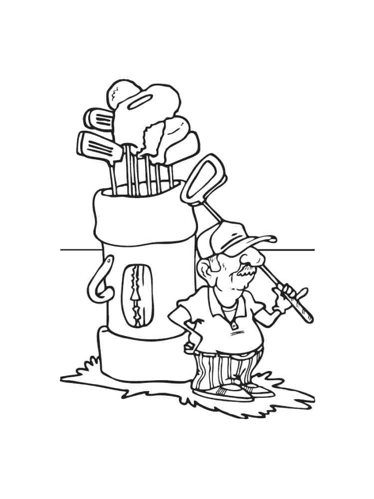 Golf (10) omalovánka