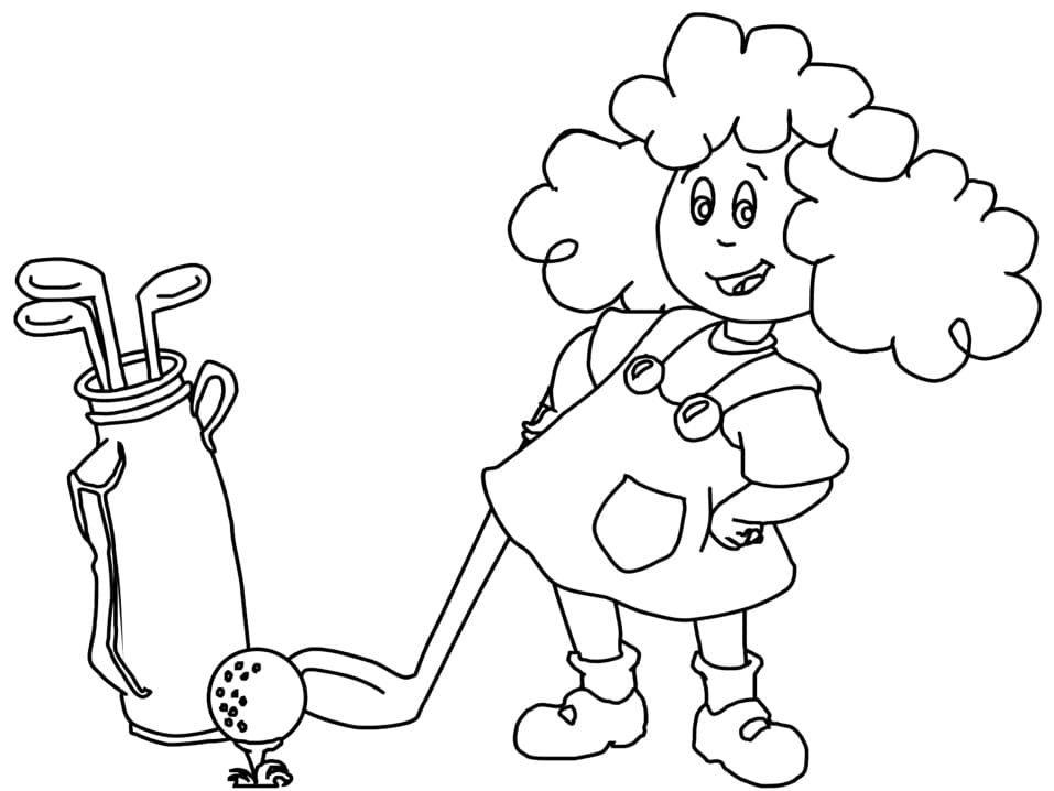 Golf (12) omalovánka