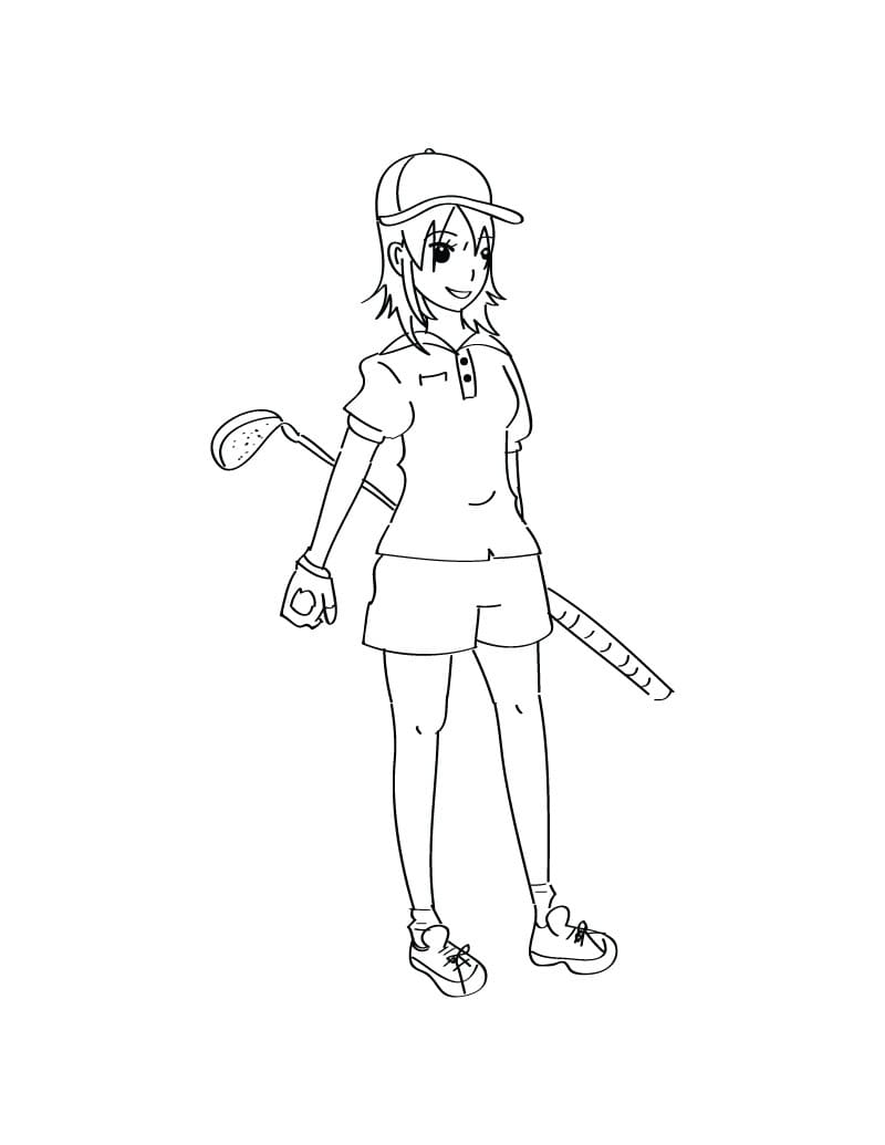 Golf (13) omalovánka