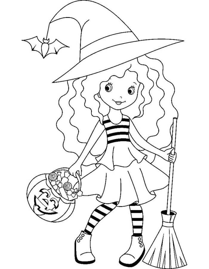 Halloween Zdarma Vymalovatelné Obrázek omalovánka