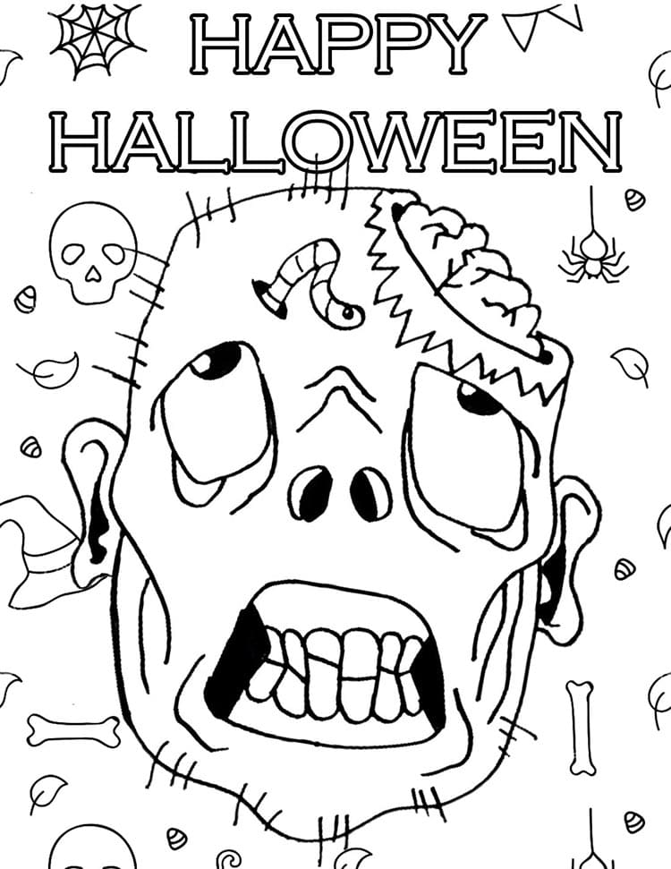 Halloween k Tisku omalovánka