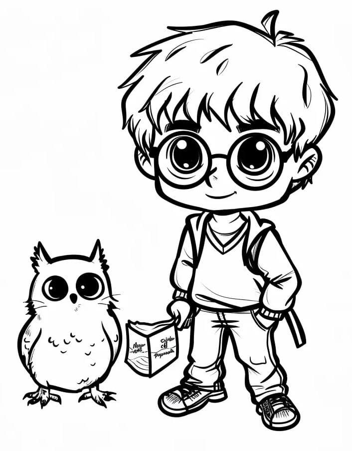 Harry Potter pro 6leté Děti omalovánka