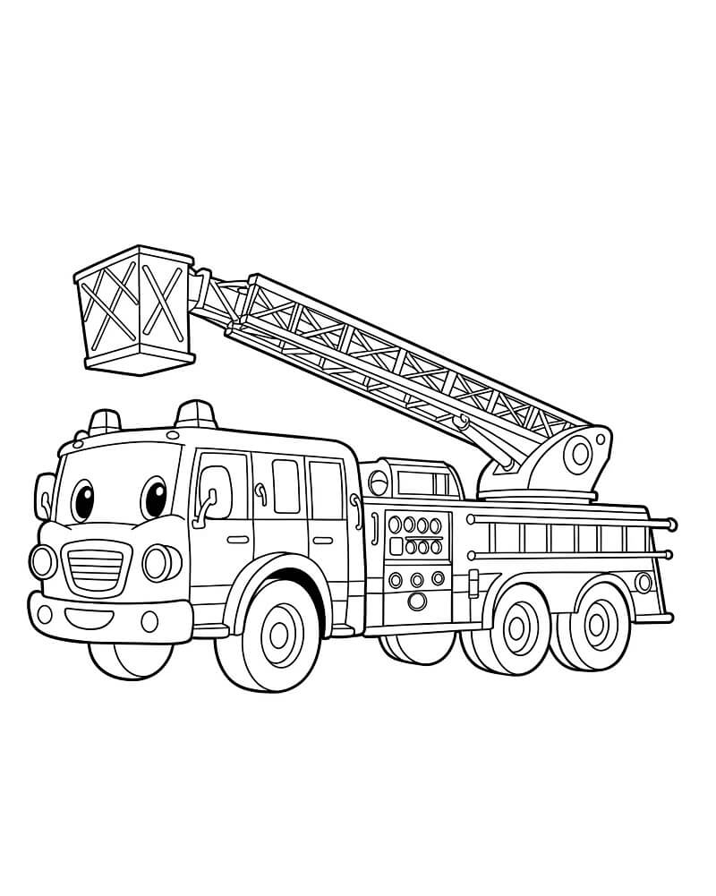 Hasičské Auto pro Děti omalovánka