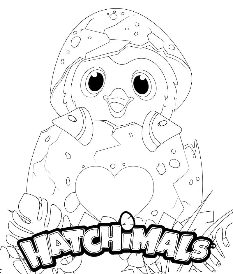Hatchimals Zdarma Vymalovatelné Obrázek omalovánka