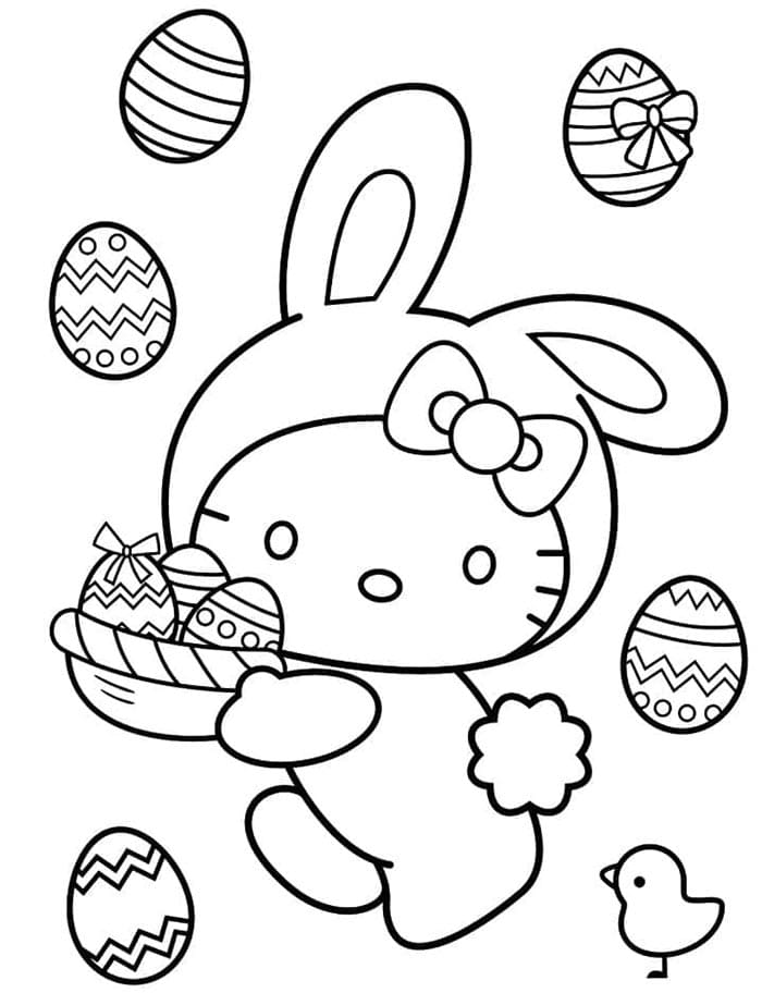 Hello Kitty Tisknutelná pro Děti omalovánka