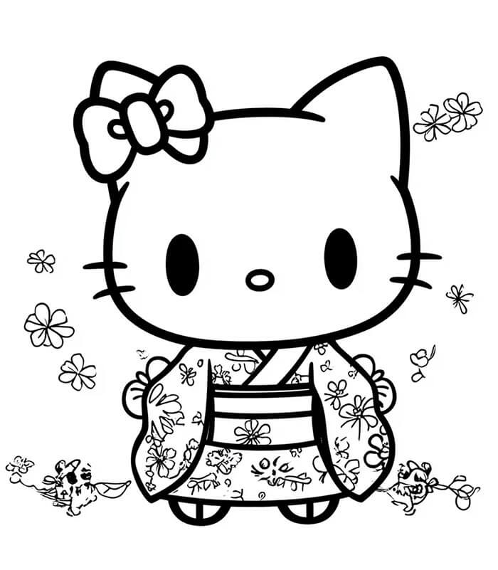 Hello Kitty k Tisku omalovánka