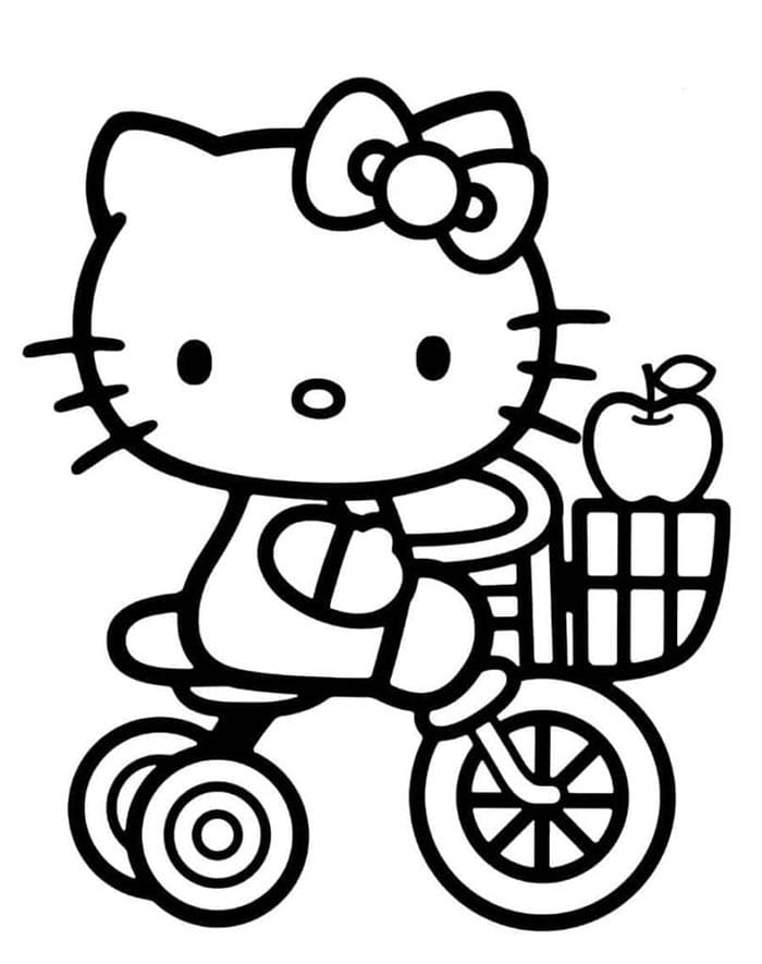 Hello Kitty pro 1leté Děti omalovánka