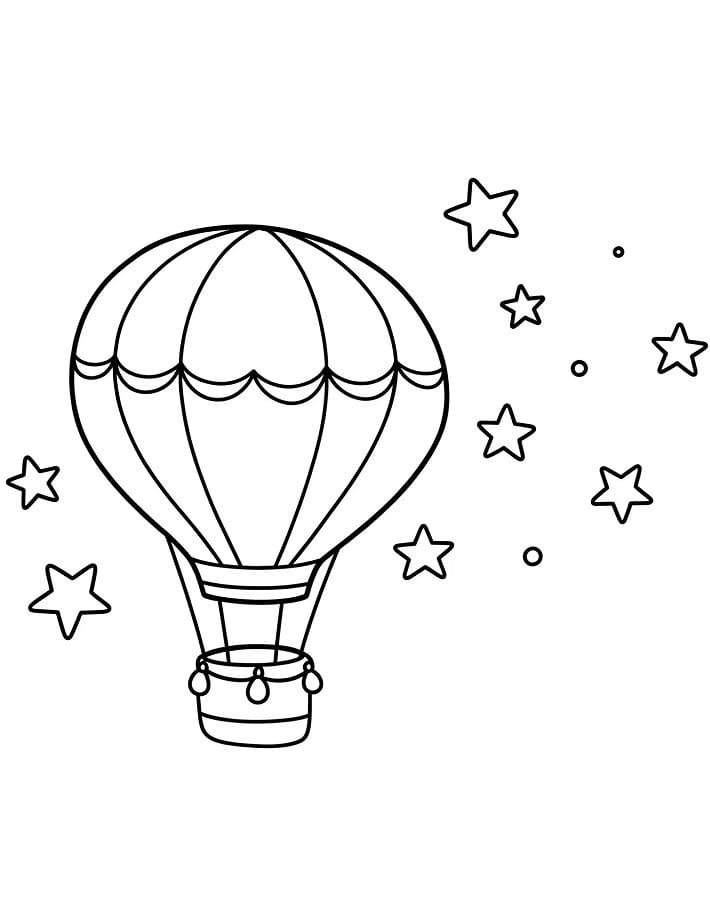 Horkovzdušný Balon (13) omalovánka