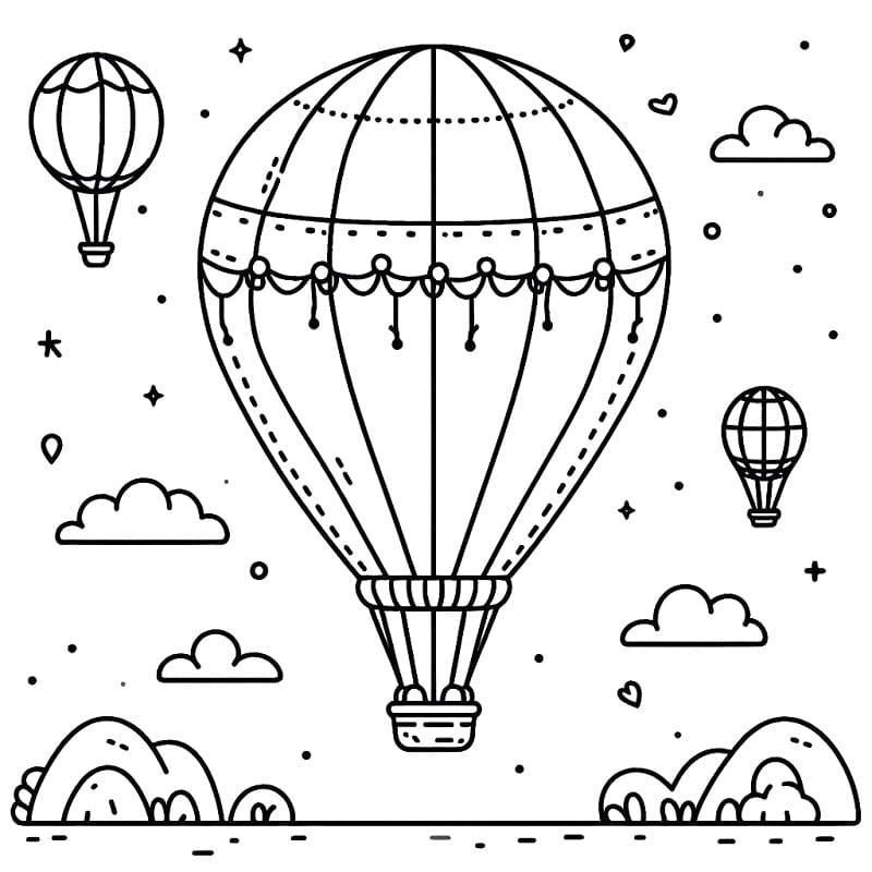Horkovzdušný Balon (15) omalovánka
