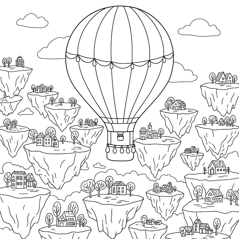 Horkovzdušný Balon (18) omalovánka
