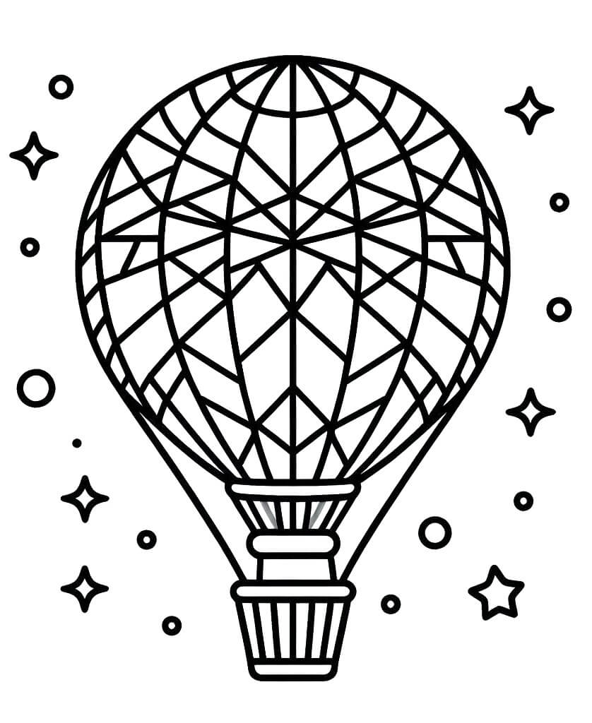 Horkovzdušný Balon (24) omalovánka