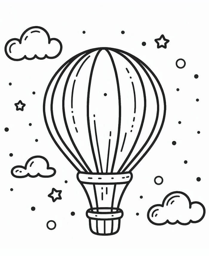 Horkovzdušný Balon (26) omalovánka