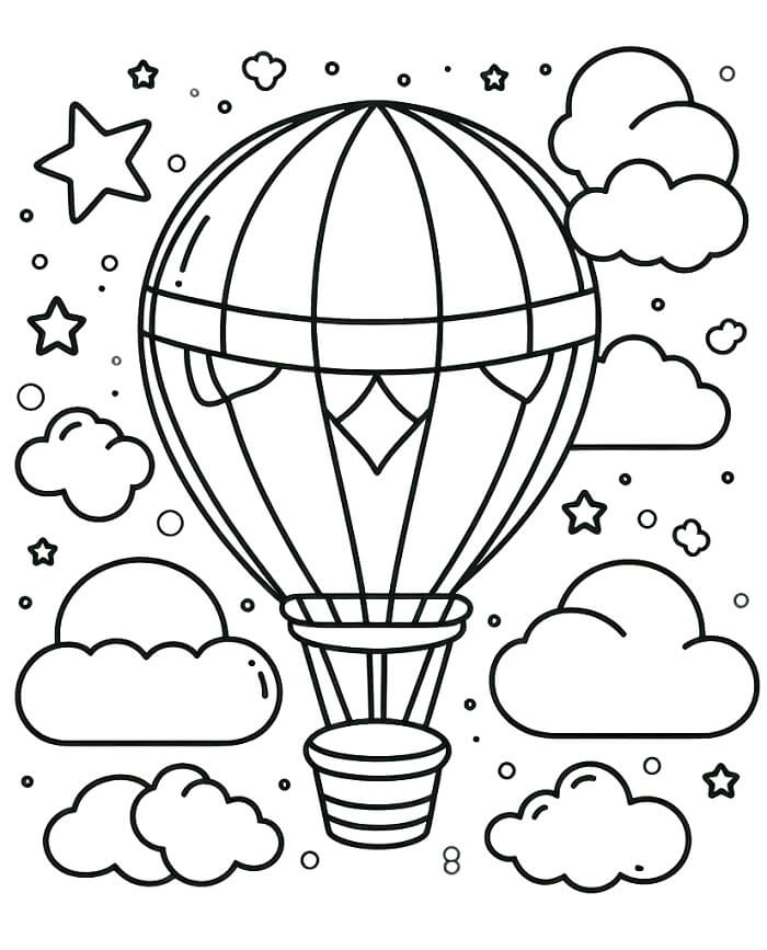 Horkovzdušný Balon (27) omalovánka