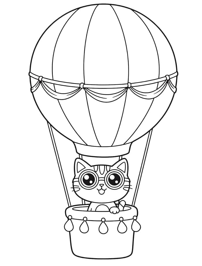 Horkovzdušný Balon (3) omalovánka