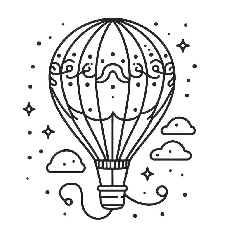 Horkovzdušný Balon (33) omalovánka