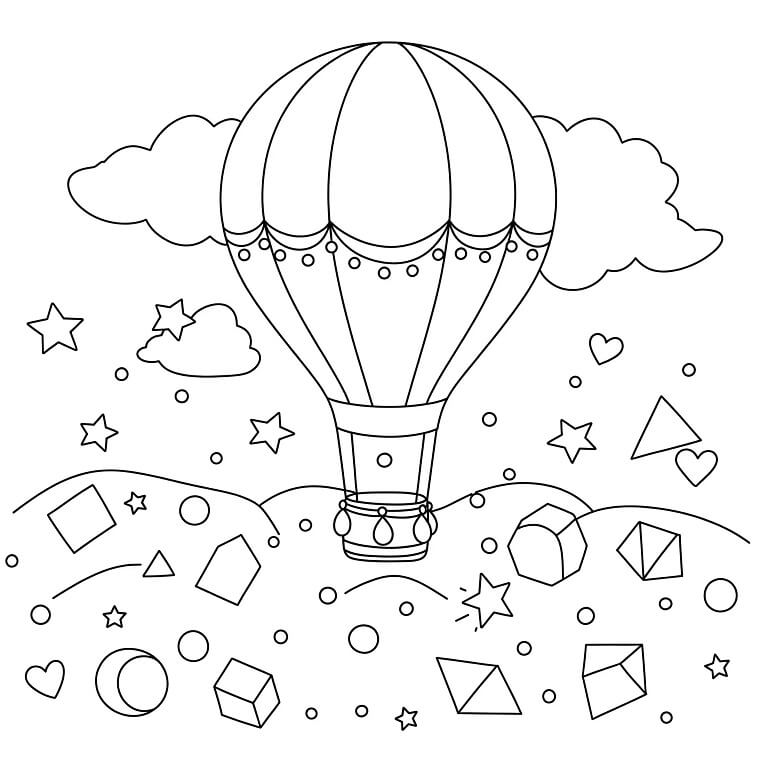 Horkovzdušný Balon (38) omalovánka