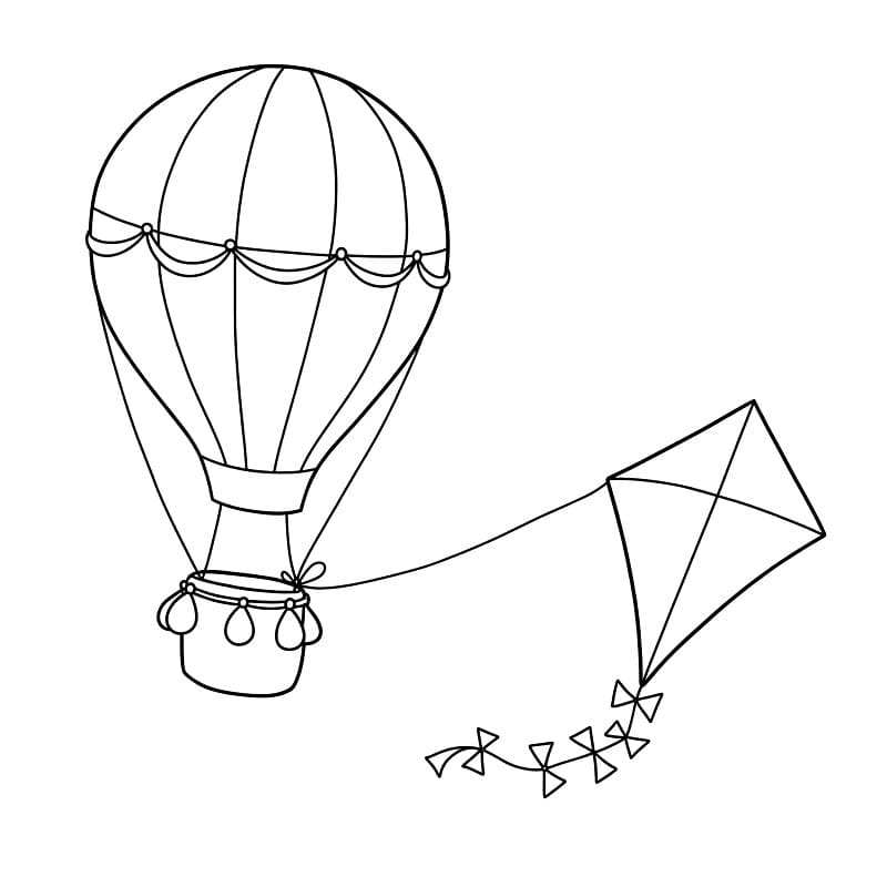 Horkovzdušný Balon (5) omalovánka