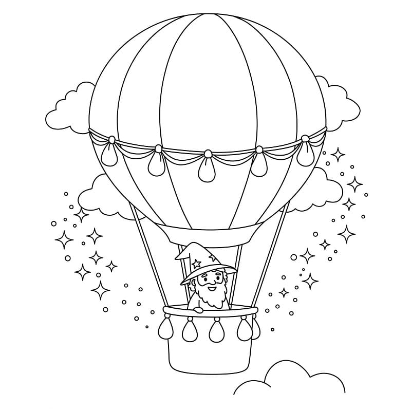 Horkovzdušný Balon (6) omalovánka