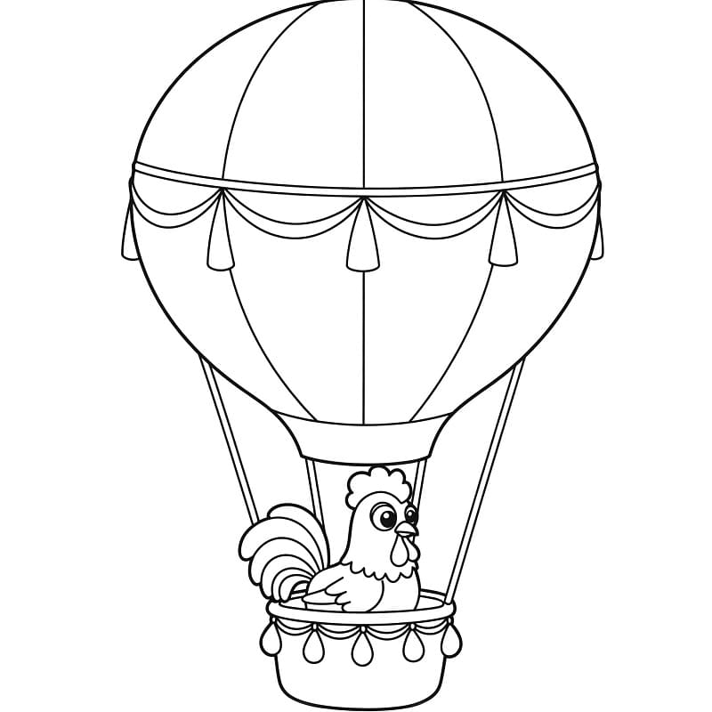 Horkovzdušný Balon (8) omalovánka