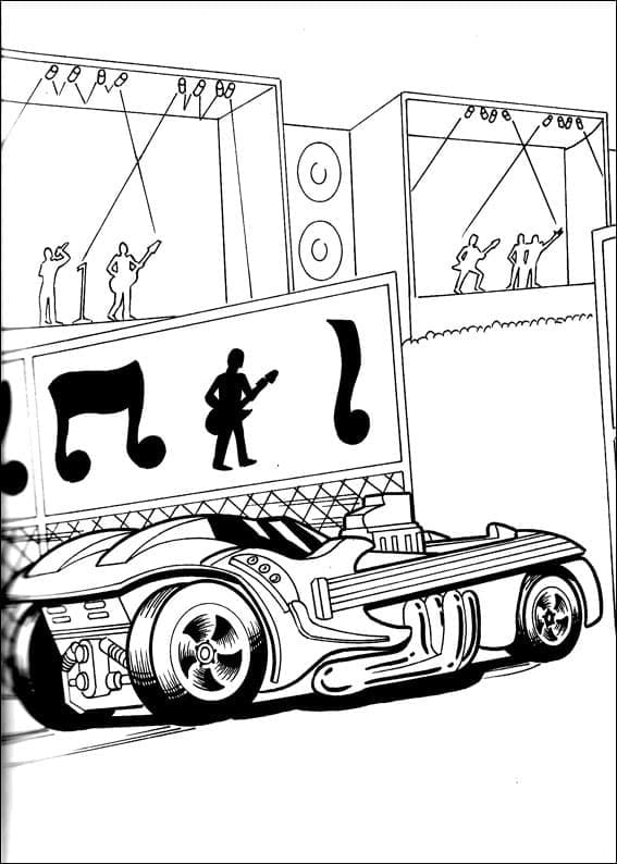 Hot Wheels k Tisku omalovánka