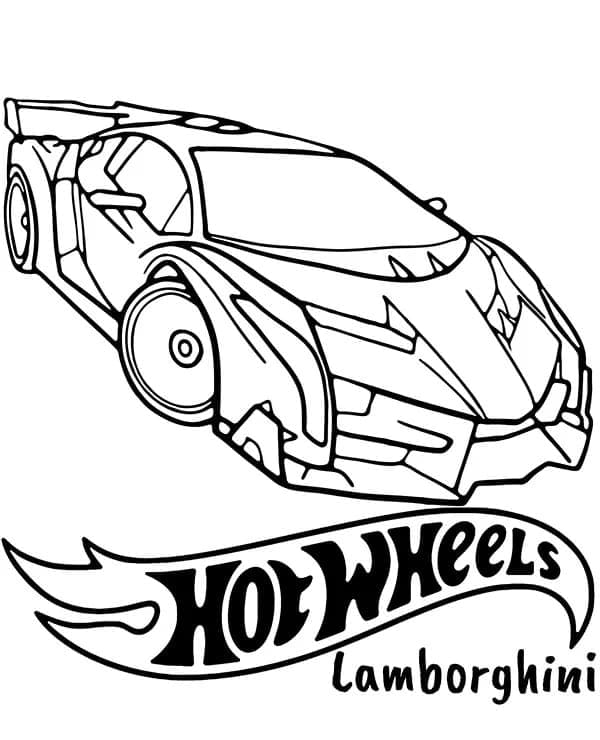 Hot Wheels pro 1leté Děti omalovánka
