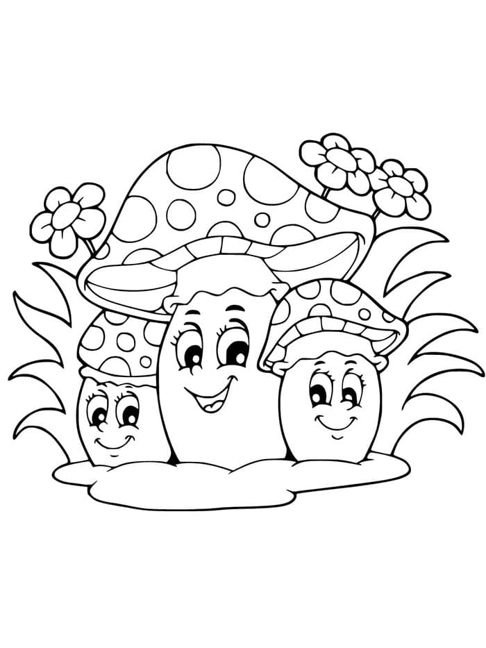 Houba Tisknutelná Zdarma omalovánka