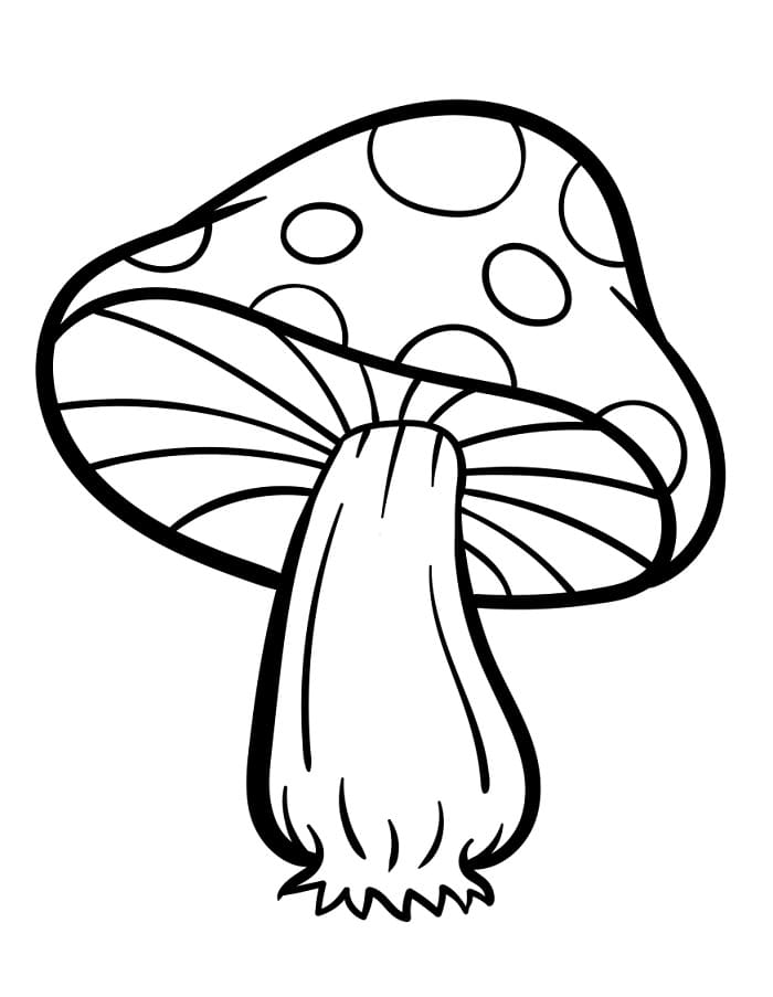 Houba pro 1leté Děti omalovánka