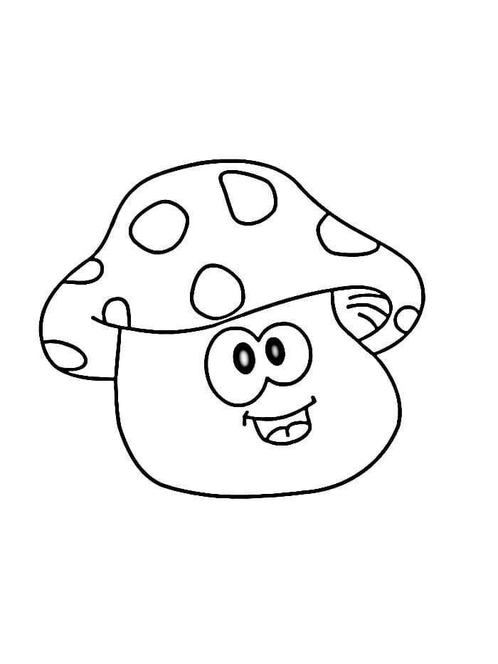 Houba pro 4leté Děti omalovánka