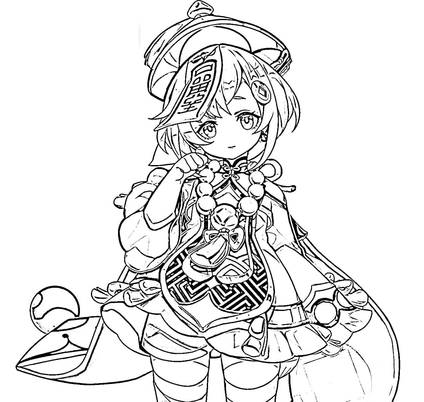 Hra Genshin Impact omalovánka