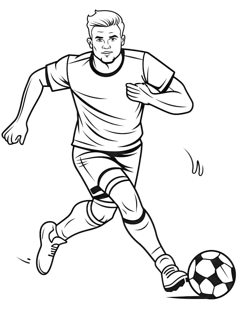 Hraní Fotbalu omalovánka