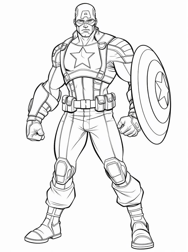 Hromový Captain America omalovánka