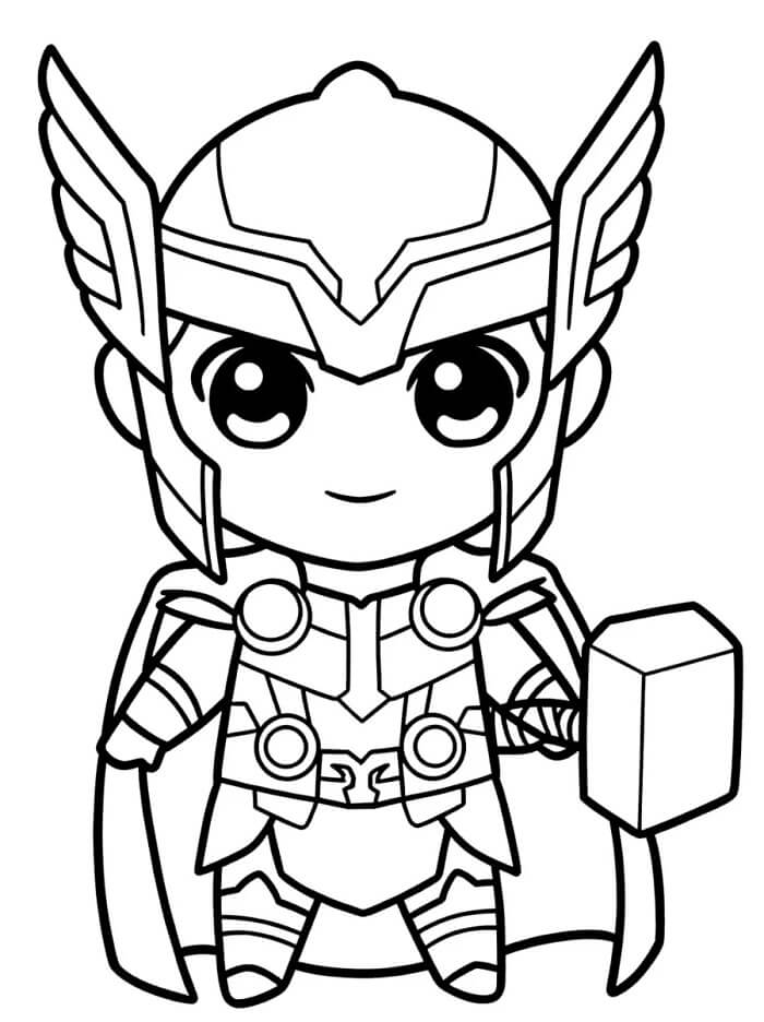Hromový Thor omalovánka