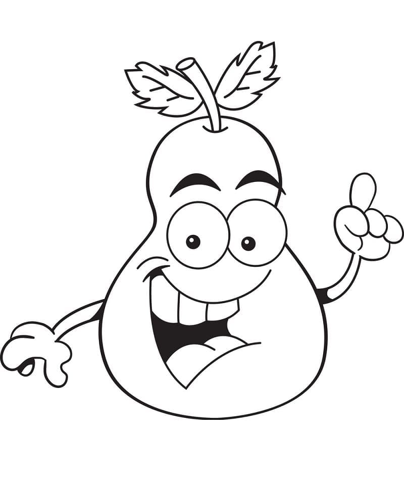 Hruška Tisknutelné Zdarma omalovánka