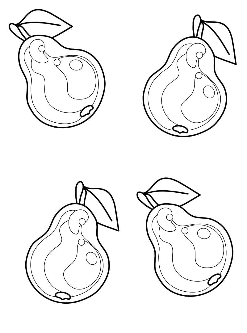 Hruška Zdarma pro Děti omalovánka